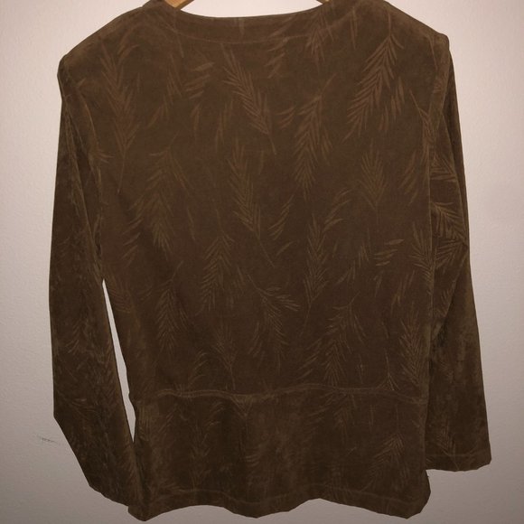 Vintage Women's Dressy Jacket w/Tone on Tone Fabric and Button Front - Picture 4 of 10